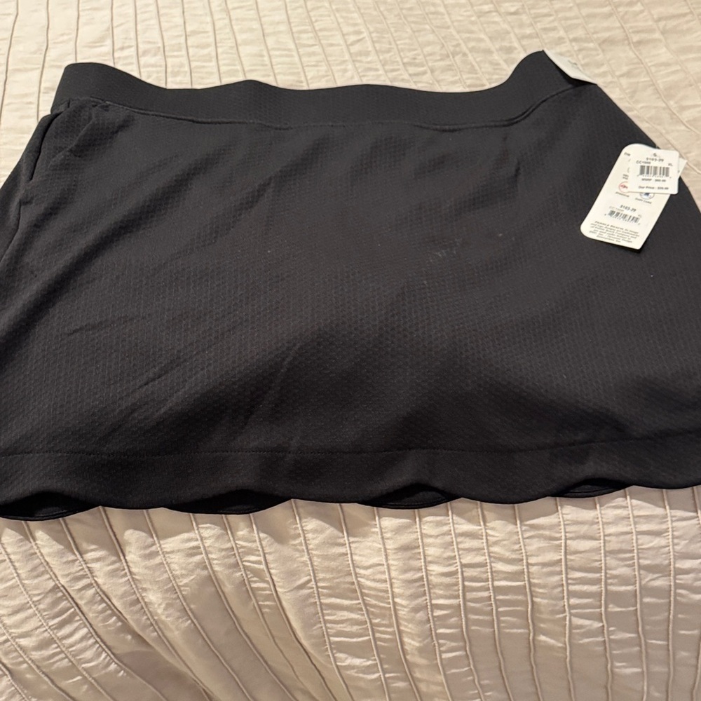 Pebble Beach Black Mini Skirt